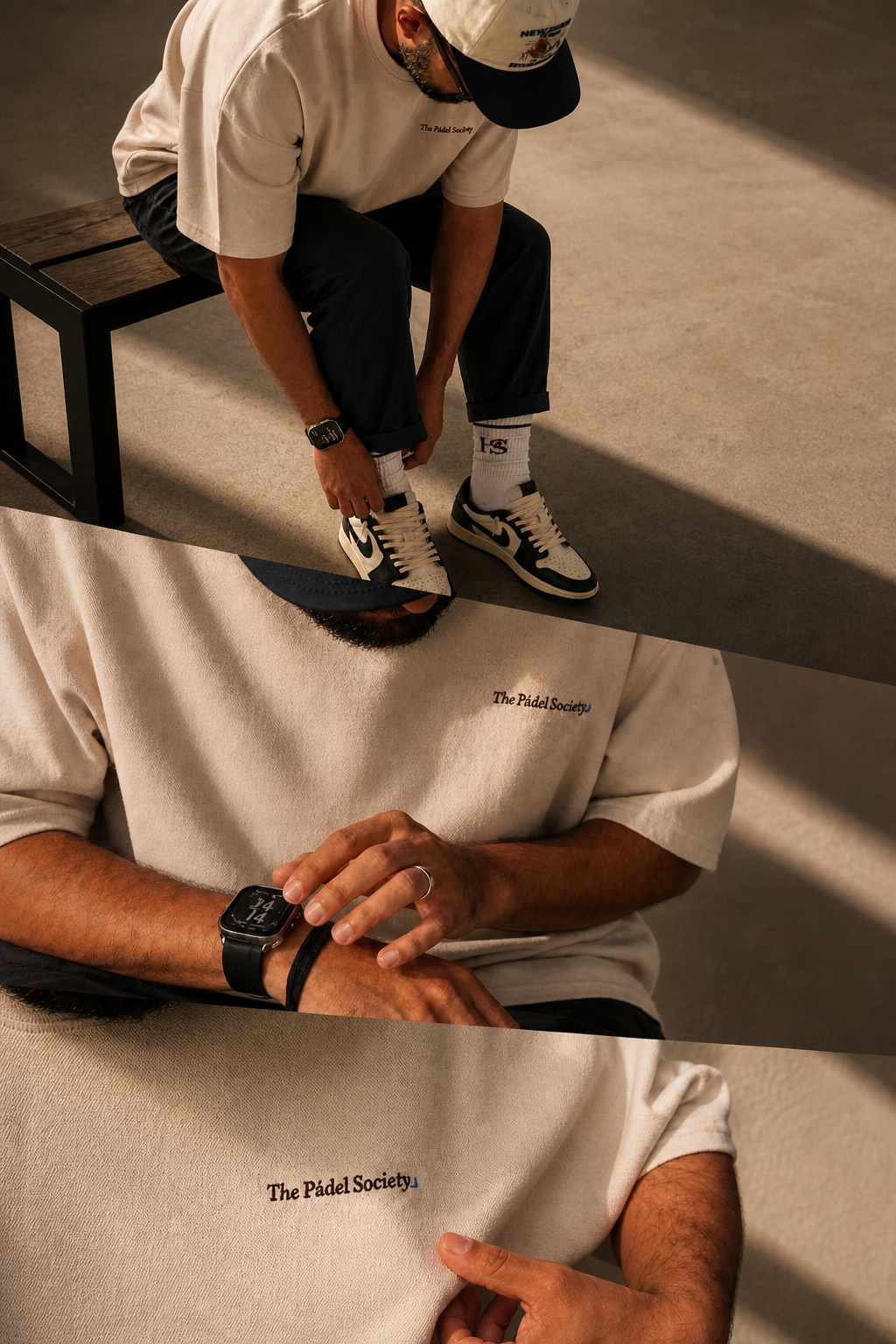 The Pádel Society Piqué Tee — Ecru