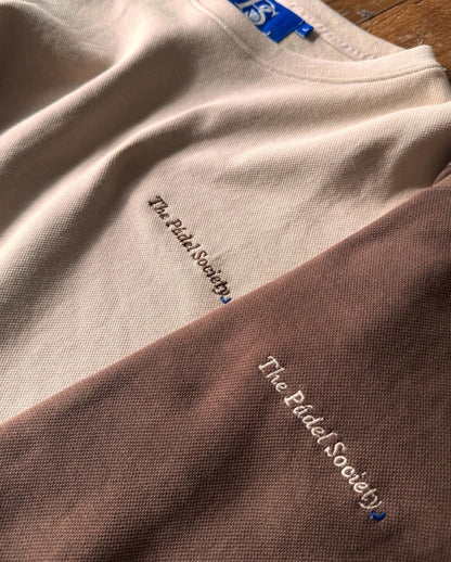 The Pádel Society Piqué Tee — Ecru