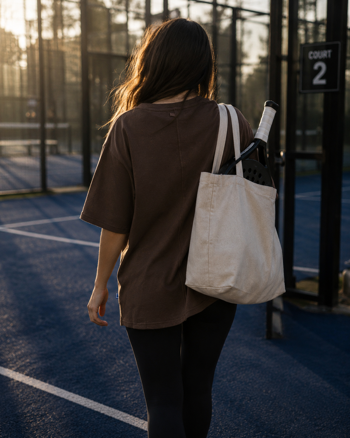 The Pádel Society Piqué Tee — Heritage Brown