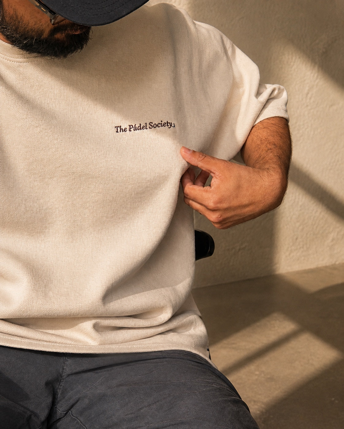 The Pádel Society Piqué Tee — Ecru