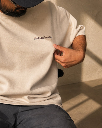 The Pádel Society Piqué Tee — Ecru