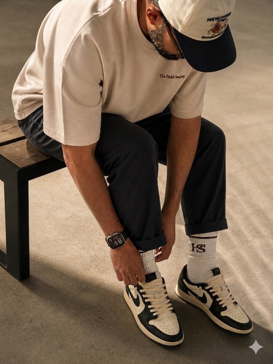 The Pádel Society Piqué Tee — Ecru