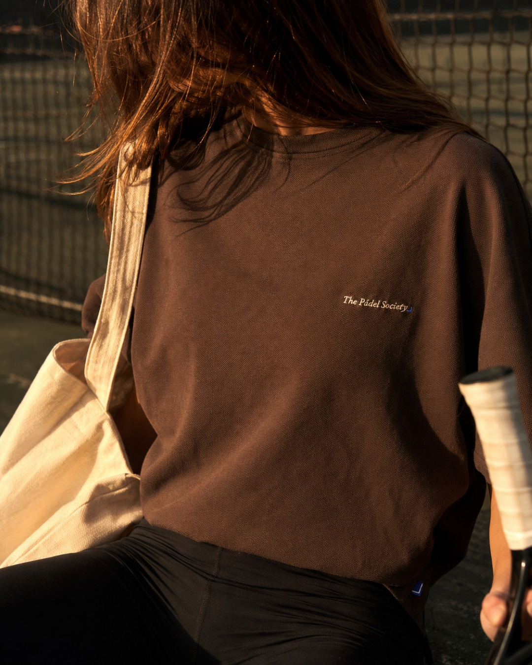 The Pádel Society Piqué Tee — Heritage Brown