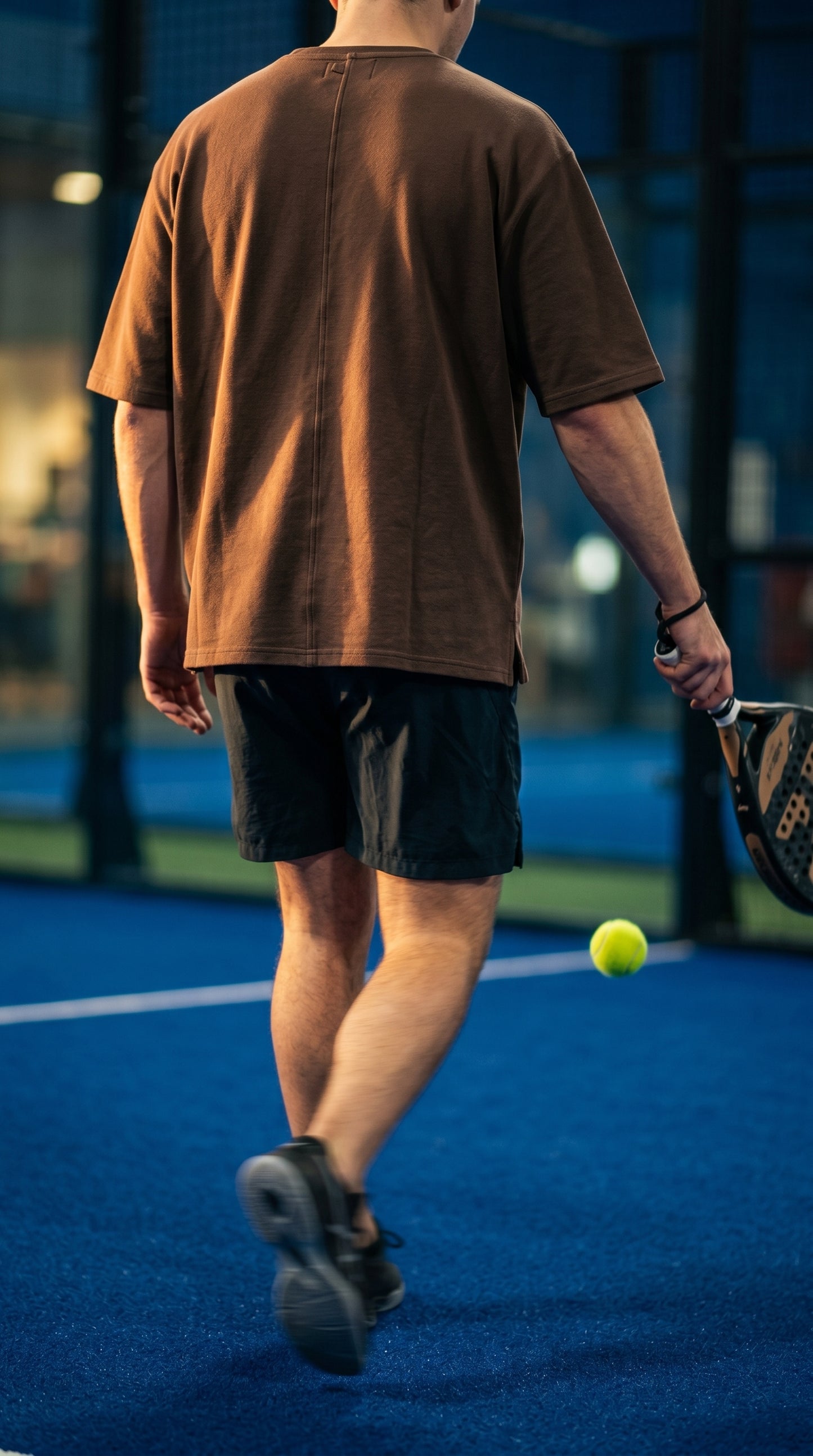 The Pádel Society Piqué Tee — Heritage Brown
